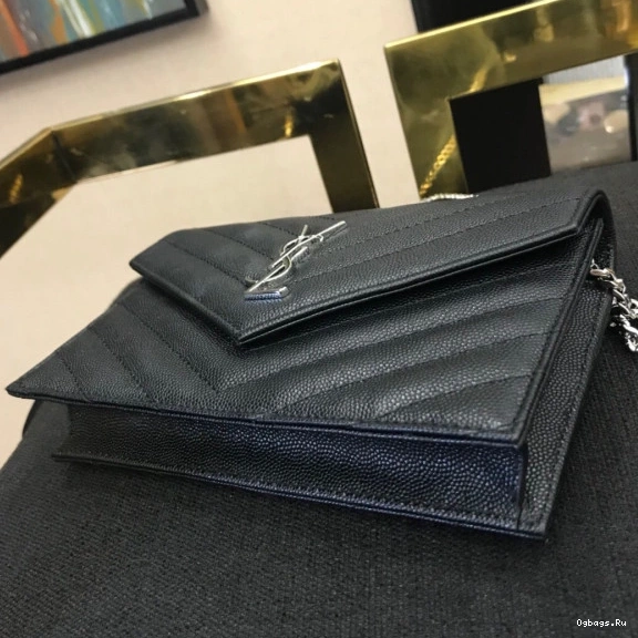 CHAIN MATELASSÉ YSL CASSANDRE WALLET 0813